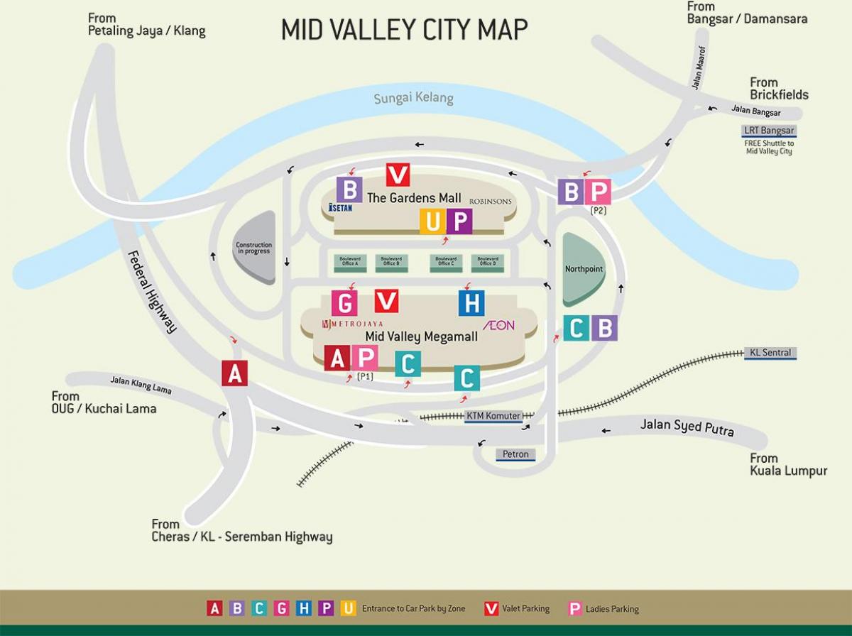 Carte de mid valley mall