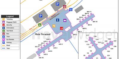 L'aéroport de Kuala lumpur terminal principal de la carte