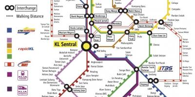 Kuala lumpur carte de transport