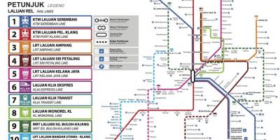 Plan des transports publics kuala lumpur