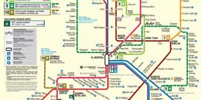 Carte de métro de Kuala lumpur