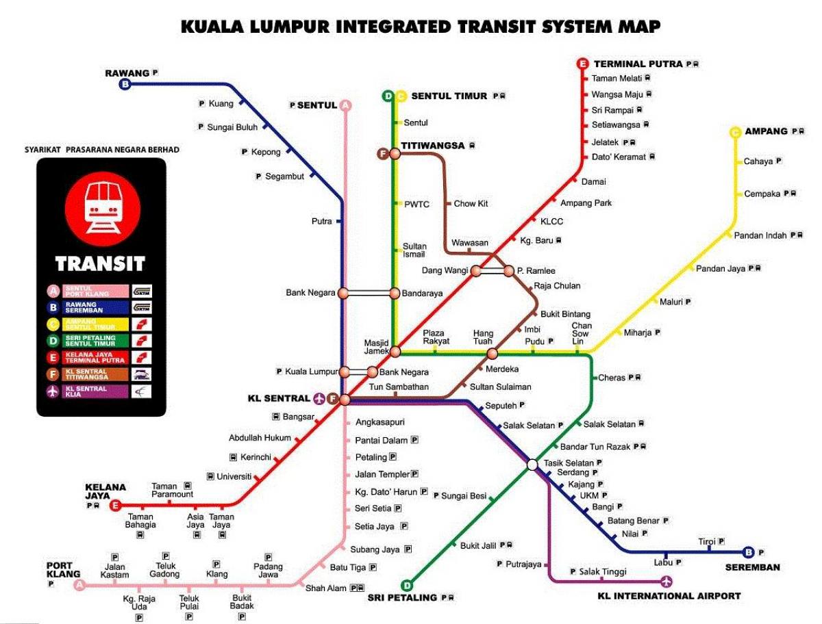 carte du métro de kuala lumpur
