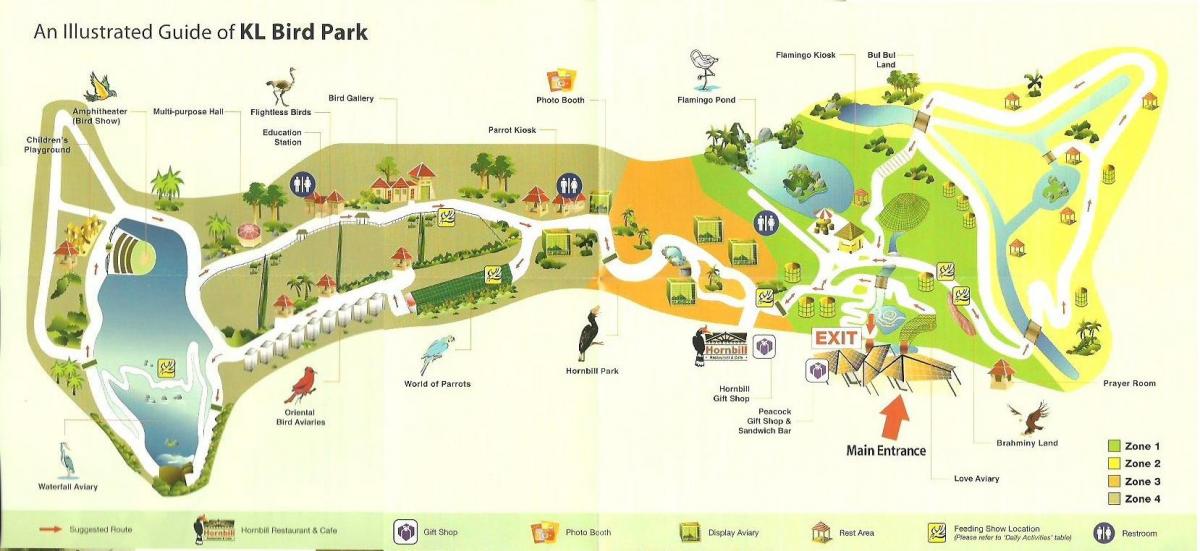 kuala lumpur bird park carte
