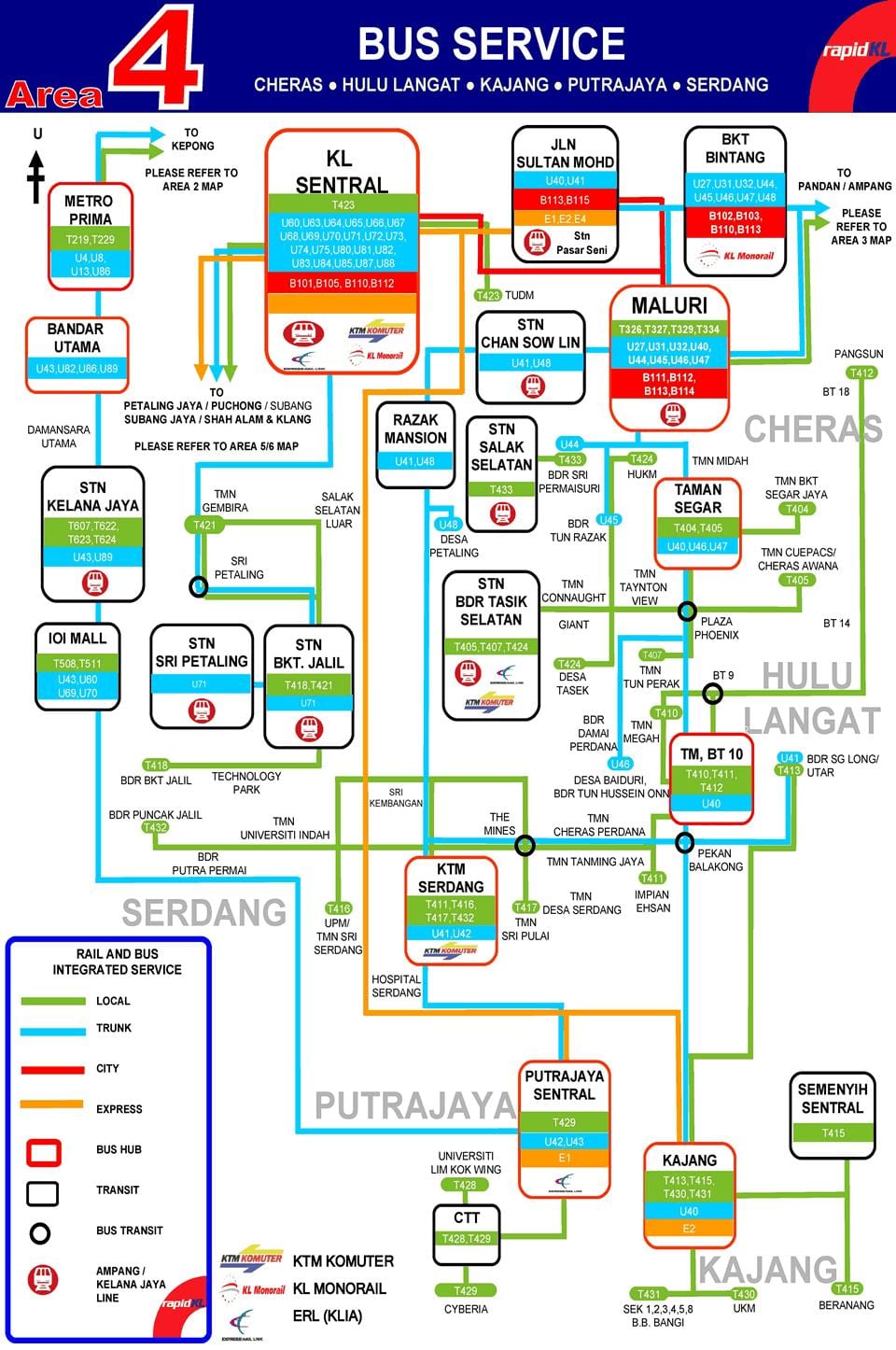 lrt ktm la carte de l'itinéraire