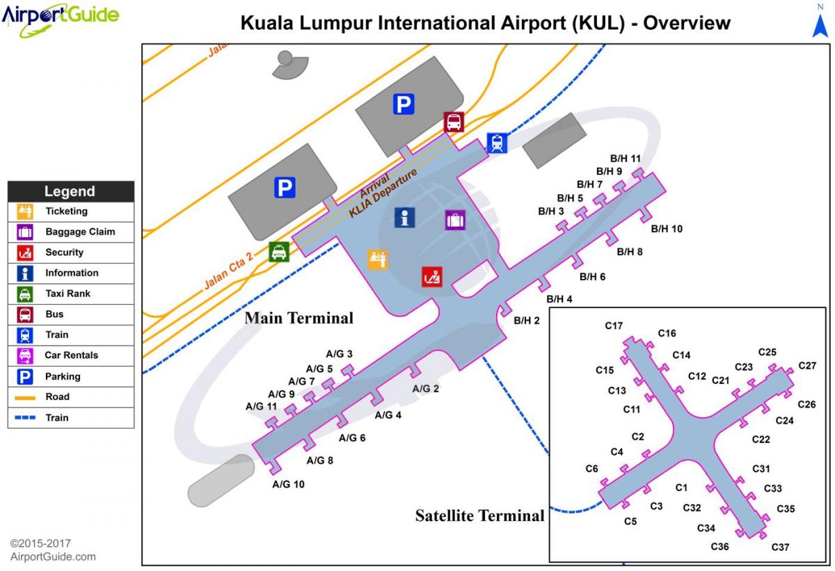 kuala lumpur international airport terminal carte
