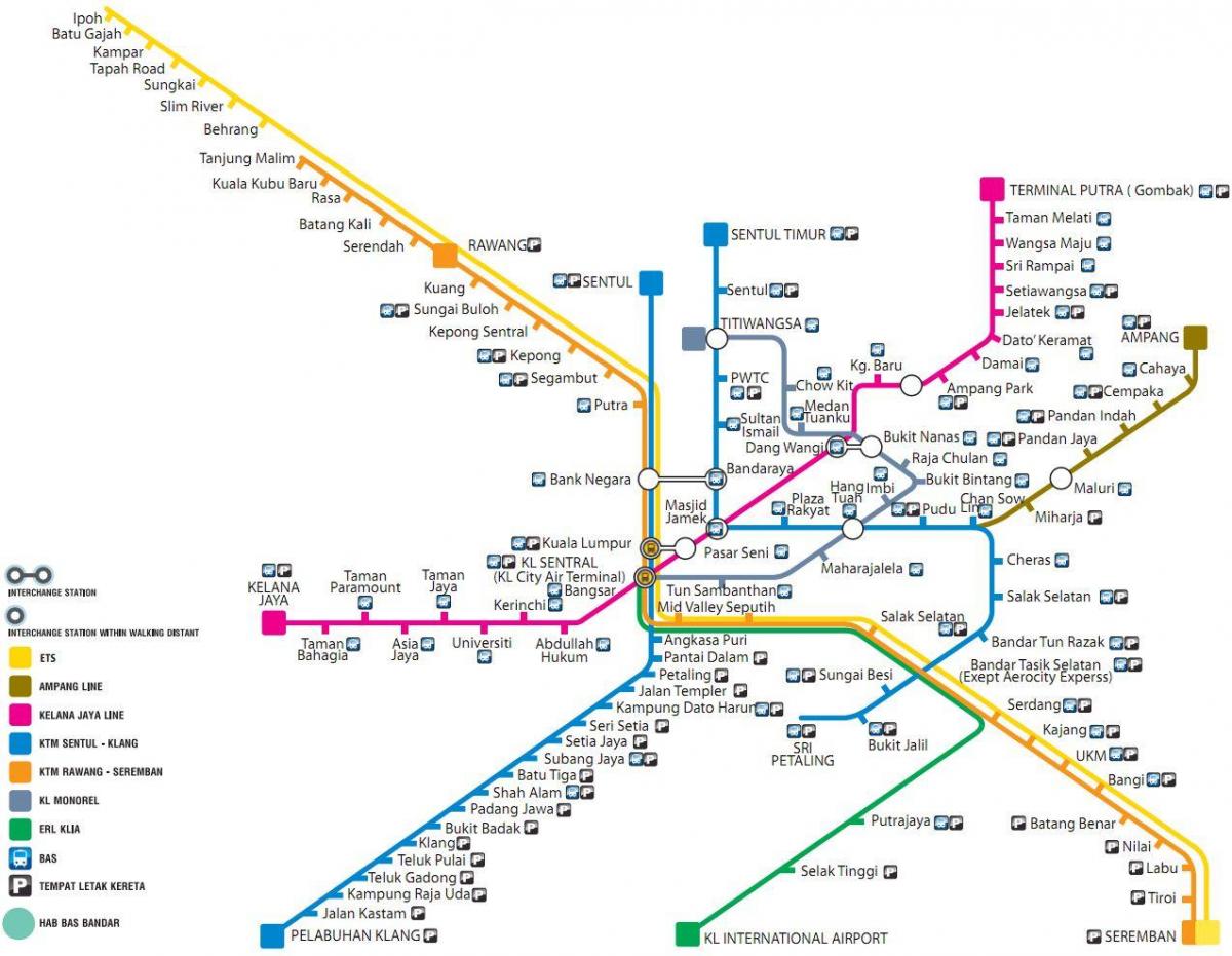 plan des transports publics de la malaisie