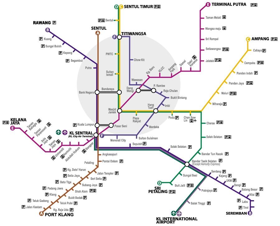 la malaisie de tlr de carte d'itinéraire