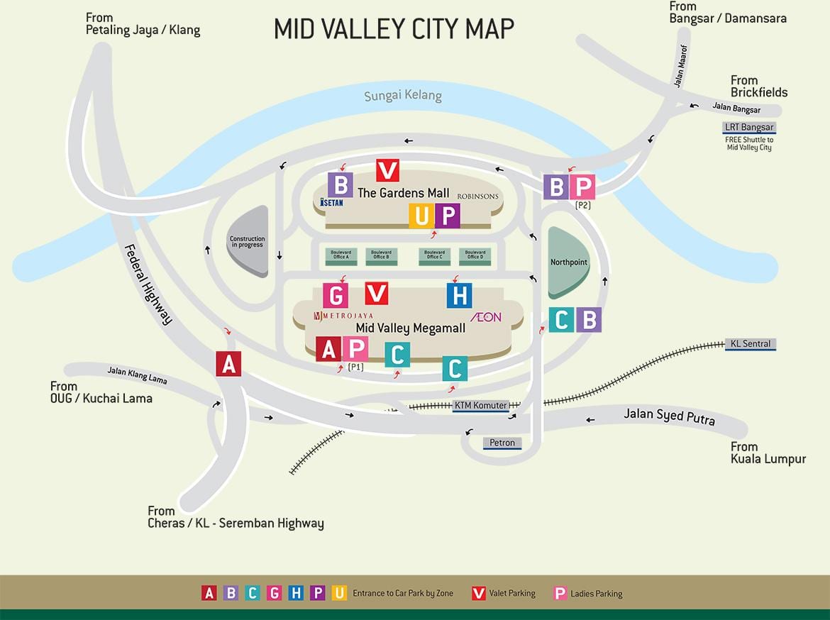 Carte de mid valley répertoire