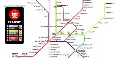 Carte du métro de kuala lumpur