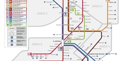 Rapidkl lrt la carte de l'itinéraire