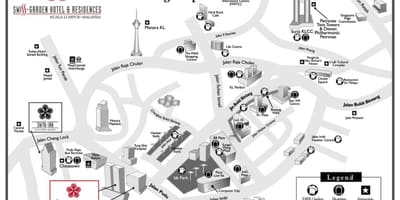 Le triangle d'or de kuala lumpur carte