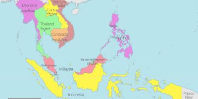 Kuala lumpur emplacement sur la carte du monde