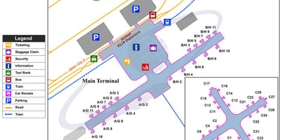 Kuala lumpur international airport terminal carte