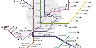 Putra de la station de lrt carte