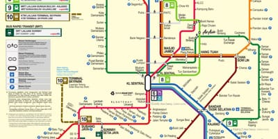 Kl mrt la carte de l'itinéraire