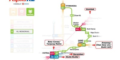 Kl sentral monorail carte