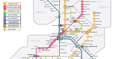 Carte du Train de kuala lumpur